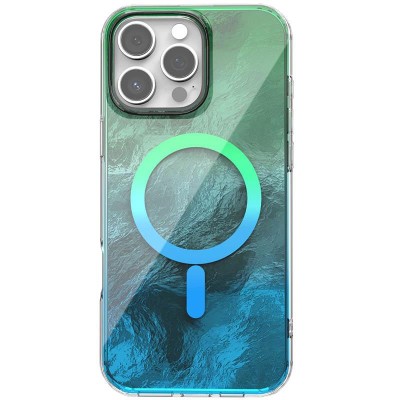Чохол TPU Shiny Mountain (MagFit) для Apple iPhone 17 Pro (6.3") Green / Blue
