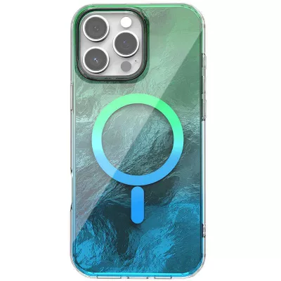 Чохол TPU Shiny Mountain (MagFit) для Apple iPhone 17 Pro (6.3") Green / Blue