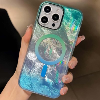 Чохол TPU Shiny Mountain (MagFit) для Apple iPhone 17 Pro (6.3") Green / Blue