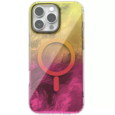 Чохол TPU Shiny Mountain (MagFit) для Apple iPhone 17 Pro (6.3") Yellow / Pink