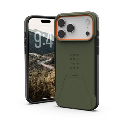 Чохол UAG для iPhone 17 Pro Max, Civilian MagSafe, Olive/Orange (114546117297) Чохол UAG для iPhone 17 Pro Max, Civilian MagSafe, Olive/Orange (114546117297)