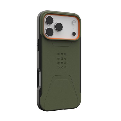 Чохол UAG для iPhone 17 Pro Max, Civilian MagSafe, Olive/Orange (114546117297) Чохол UAG для iPhone 17 Pro Max, Civilian MagSafe, Olive/Orange (114546117297)