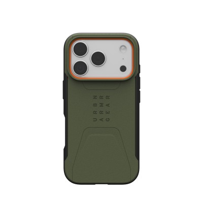 Чохол UAG для iPhone 17 Pro, Civilian MagSafe, Olive/Orange (114545117297) Чохол UAG для iPhone 17 Pro, Civilian MagSafe, Olive/Orange (114545117297)