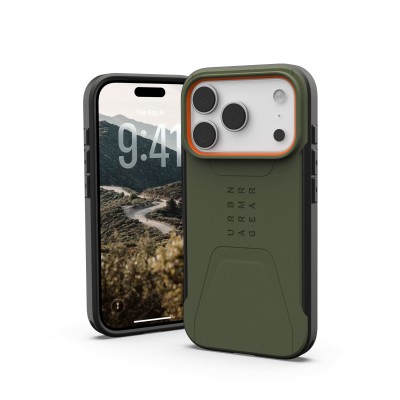Чохол UAG для iPhone 17 Pro, Civilian MagSafe, Olive/Orange (114545117297) Чохол UAG для iPhone 17 Pro, Civilian MagSafe, Olive/Orange (114545117297)