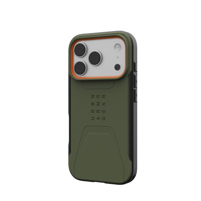 Чохол UAG для iPhone 17 Pro, Civilian MagSafe, Olive/Orange (114545117297) Чохол UAG для iPhone 17 Pro, Civilian MagSafe, Olive/Orange (114545117297)