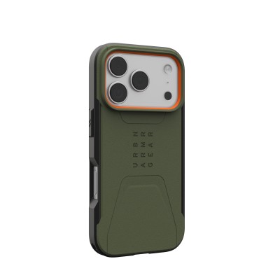 Чохол UAG для iPhone 17 Pro, Civilian MagSafe, Olive/Orange (114545117297) Чохол UAG для iPhone 17 Pro, Civilian MagSafe, Olive/Orange (114545117297)