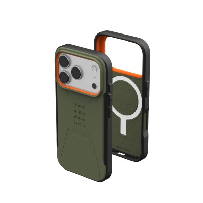 Чохол UAG для iPhone 17 Pro, Civilian MagSafe, Olive/Orange (114545117297) Чохол UAG для iPhone 17 Pro, Civilian MagSafe, Olive/Orange (114545117297)