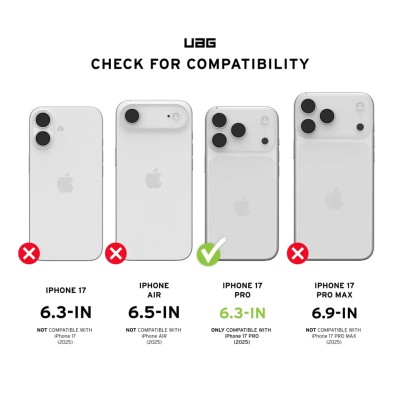 Чохол UAG для iPhone 17 Pro, Essential Armor MagSafe, Ash (114540113131)