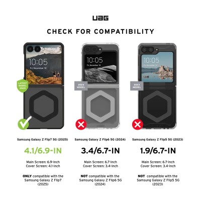 Чохол UAG для Samsung Galaxy Z Flip 7, Mouve with Magnet, Ash Чохол UAG для Samsung Galaxy Z Flip 7, Mouve with Magnet, Ash