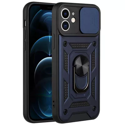 Чохол Ummi Camshield Serge Ring для Apple iPhone 11 (6.1") Синій