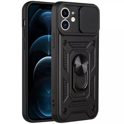 Чохол Ummi Camshield Serge Ring для Apple iPhone 11 (6.1") Чорний