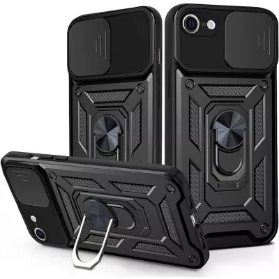 Чохол Ummi Camshield Serge Ring для Apple iPhone 7 / 8 / SE (2020) (4.7") Чорний
