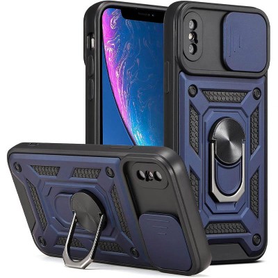 Чохол Ummi Camshield Serge Ring для Apple iPhone X / XS (5.8") Синій