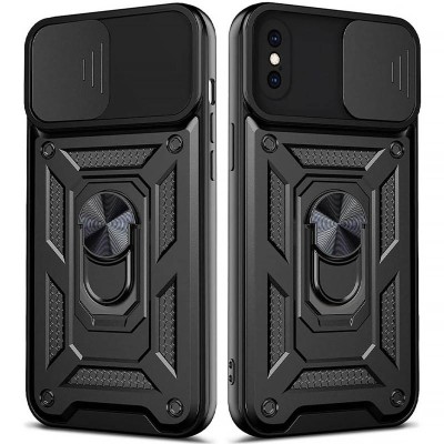 Чохол Ummi Camshield Serge Ring для Apple iPhone X / XS (5.8") Чорний Чохол Ummi Camshield Serge Ring для Apple iPhone X / XS (5.8") Чорний