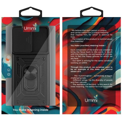 Чохол Ummi Camshield Serge Ring для Samsung Galaxy A10s Чорний