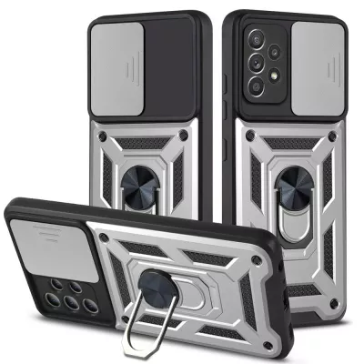 Чохол Ummi Camshield Serge Ring для Samsung Galaxy A72 4G / A72 5G Срібний