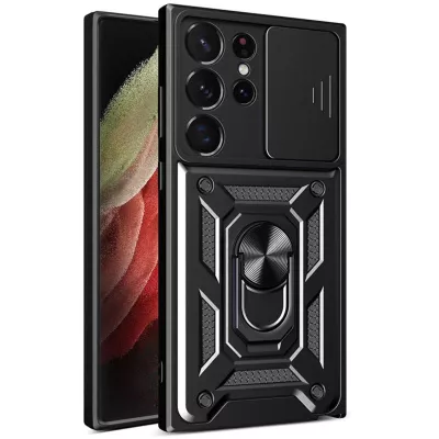 Чохол Ummi Camshield Serge Ring для Samsung Galaxy S25 Ultra Чорний