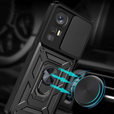 Чохол Ummi Camshield Serge Ring для Xiaomi 12T / 12T Pro Чорний Чохол Ummi Camshield Serge Ring для Xiaomi 12T / 12T Pro Чорний
