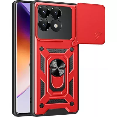 Чохол Ummi Camshield Serge Ring для Xiaomi Poco F7 Pro Червоний