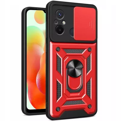 Чохол Ummi Camshield Serge Ring для Xiaomi Redmi 12C Червоний