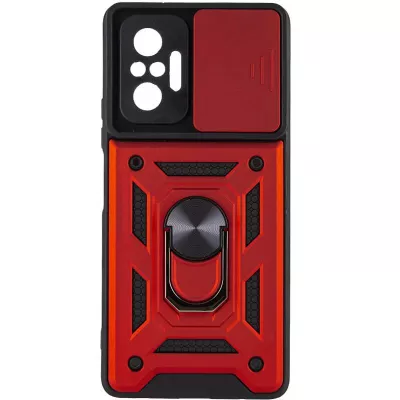 Чохол Ummi Camshield Serge Ring для Xiaomi Redmi Note 10 Pro / 10 Pro Max Червоний