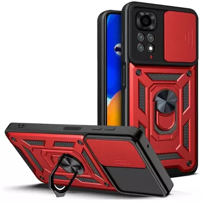 Чохол Ummi Camshield Serge Ring для Xiaomi Redmi Note 11 (Global) / Note 11S Червоний