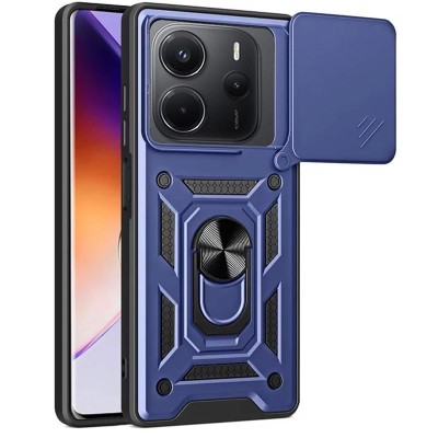 Чохол Ummi Camshield Serge Ring для Xiaomi Redmi Note 14 4G (Europe version) Синій Чохол Ummi Camshield Serge Ring для Xiaomi Redmi Note 14 4G (Europe version) Синій