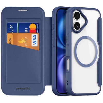 Чохол-книжка Dux Ducis Skin X Pro with MagSafe для Apple iPhone 17 (6.3") Blue Чохол-книжка Dux Ducis Skin X Pro with MagSafe для Apple iPhone 17 (6.3") Blue