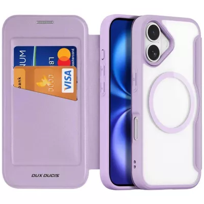 Чохол-книжка Dux Ducis Skin X Pro with MagSafe для Apple iPhone 17 (6.3") Purple Pink