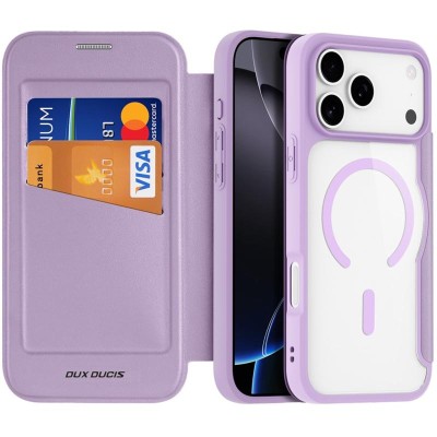 Чохол-книжка Dux Ducis Skin X Pro with MagSafe для Apple iPhone 17 Pro Max (6.9") Purple Чохол-книжка Dux Ducis Skin X Pro with MagSafe для Apple iPhone 17 Pro Max (6.9") Purple