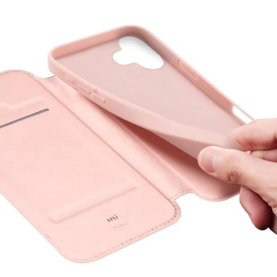 Чохол-книжка Dux Ducis з кишенею для візиток для Apple iPhone 17 (6.3") Rose Gold Чохол-книжка Dux Ducis з кишенею для візиток для Apple iPhone 17 (6.3") Rose Gold