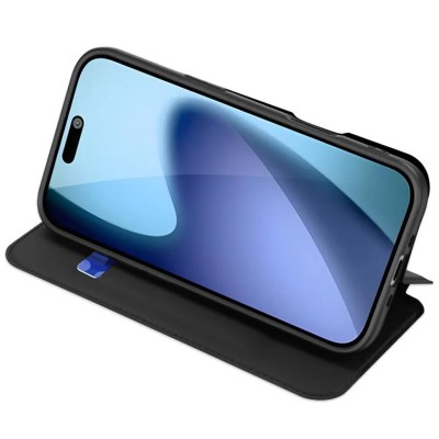 Чохол-книжка Dux Ducis з кишенею для візиток для Apple iPhone 17 (6.3") Чорний Чохол-книжка Dux Ducis з кишенею для візиток для Apple iPhone 17 (6.3") Чорний