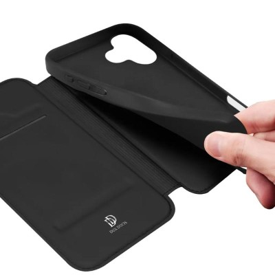 Чохол-книжка Dux Ducis з кишенею для візиток для Apple iPhone 17 (6.3") Чорний Чохол-книжка Dux Ducis з кишенею для візиток для Apple iPhone 17 (6.3") Чорний