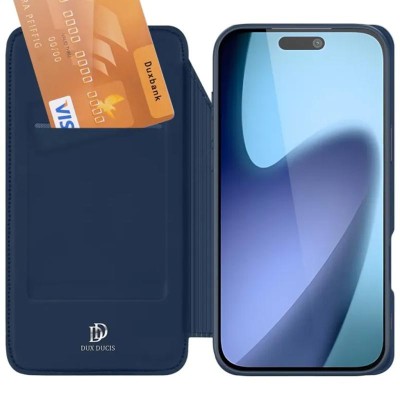 Чохол-книжка Dux Ducis з кишенею для візиток для Apple iPhone 17 Pro Max (6.9") Синій