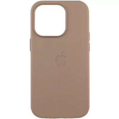 Шкіряний чохол Leather Case (AAA) with MagSafe and Animation для Apple iPhone 15 (6.1") Taupe