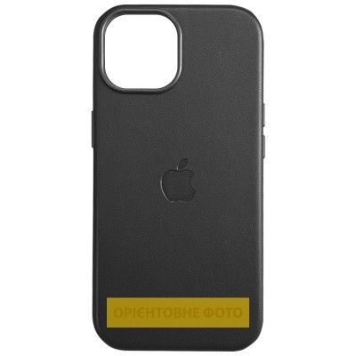 Шкіряний чохол Leather Case (AAA) with MagSafe and Animation для Apple iPhone 16 Plus (6.7") Black Шкіряний чохол Leather Case (AAA) with MagSafe and Animation для Apple iPhone 16 Plus (6.7") Black