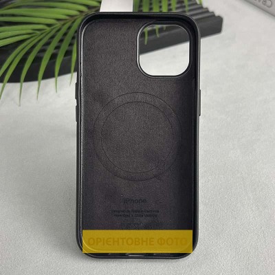 Шкіряний чохол Leather Case (AAA) with MagSafe and Animation для Apple iPhone 16 Plus (6.7") Black Шкіряний чохол Leather Case (AAA) with MagSafe and Animation для Apple iPhone 16 Plus (6.7") Black