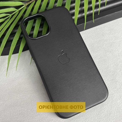 Шкіряний чохол Leather Case (AAA) with MagSafe and Animation для Apple iPhone 16 Plus (6.7") Black Шкіряний чохол Leather Case (AAA) with MagSafe and Animation для Apple iPhone 16 Plus (6.7") Black