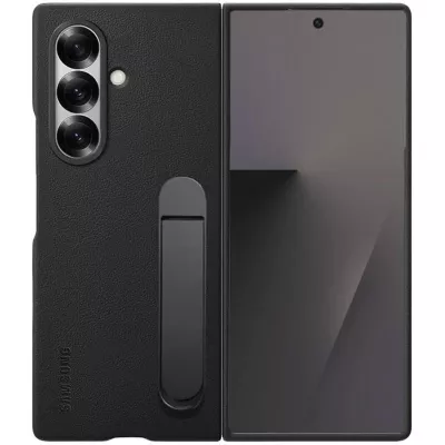 Шкіряний чохол Leather Case (AAA) with stand для Samsung Galaxy Z Fold7 Black