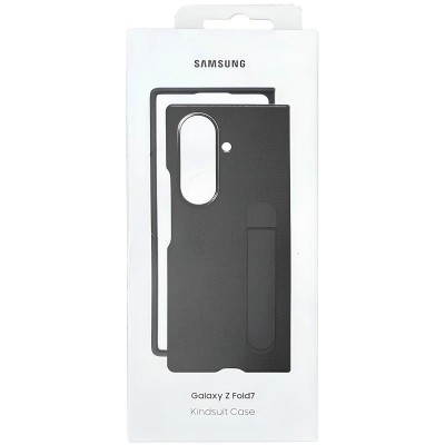 Шкіряний чохол Leather Case (AAA) with stand для Samsung Galaxy Z Fold7 Black Шкіряний чохол Leather Case (AAA) with stand для Samsung Galaxy Z Fold7 Black
