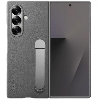 Шкіряний чохол Leather Case (AAA) with stand для Samsung Galaxy Z Fold7 Gray Шкіряний чохол Leather Case (AAA) with stand для Samsung Galaxy Z Fold7 Gray