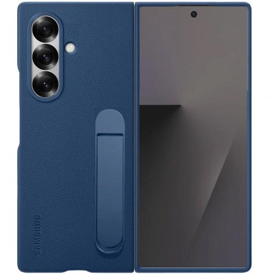 Шкіряний чохол Leather Case (AAA) with stand для Samsung Galaxy Z Fold7 Navy Шкіряний чохол Leather Case (AAA) with stand для Samsung Galaxy Z Fold7 Navy