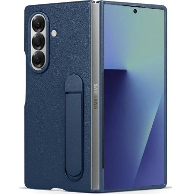 Шкіряний чохол Leather Case (AAA) with stand для Samsung Galaxy Z Fold7 Navy Шкіряний чохол Leather Case (AAA) with stand для Samsung Galaxy Z Fold7 Navy