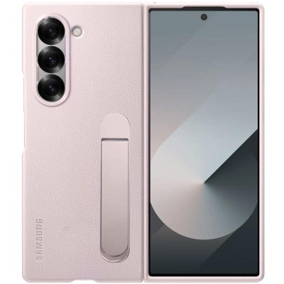 Шкіряний чохол Leather Case (AAA) with stand для Samsung Galaxy Z Fold7 Pink Шкіряний чохол Leather Case (AAA) with stand для Samsung Galaxy Z Fold7 Pink