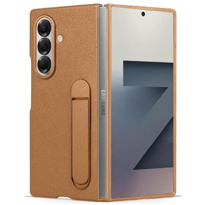 Шкіряний чохол Leather Case (AAA) with stand для Samsung Galaxy Z Fold7 Tan Шкіряний чохол Leather Case (AAA) with stand для Samsung Galaxy Z Fold7 Tan