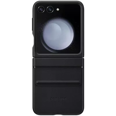 Шкіряний чохол Leather Case (AAA) для Samsung Galaxy Z Flip7 Black