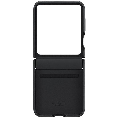 Шкіряний чохол Leather Case (AAA) для Samsung Galaxy Z Flip7 Black Шкіряний чохол Leather Case (AAA) для Samsung Galaxy Z Flip7 Black