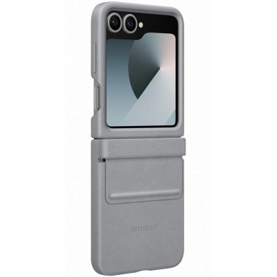 Шкіряний чохол Leather Case (AAA) для Samsung Galaxy Z Flip7 Light Gray Шкіряний чохол Leather Case (AAA) для Samsung Galaxy Z Flip7 Light Gray