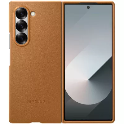 Шкіряний чохол Leather Case (AAA) для Samsung Galaxy Z Fold7 Tan