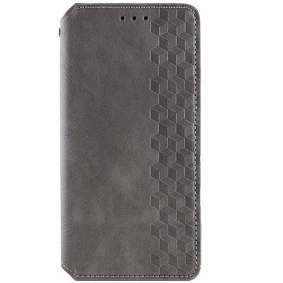 Шкіряний чохол-книжка GETMAN Cubic (PU) для Samsung Galaxy A07 Сірий